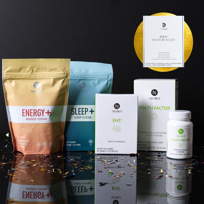 Save 20% plus get Free Eye Patches and Free Shipping with Holistic Wellness Set which includes Energy+ Wellness Chews, Sleep+ Wellness Chews, EHT Brain Formula, Youth Factor Complete Vitality Complex, Youth Factor Superfood and Antioxidant Boost Powder.